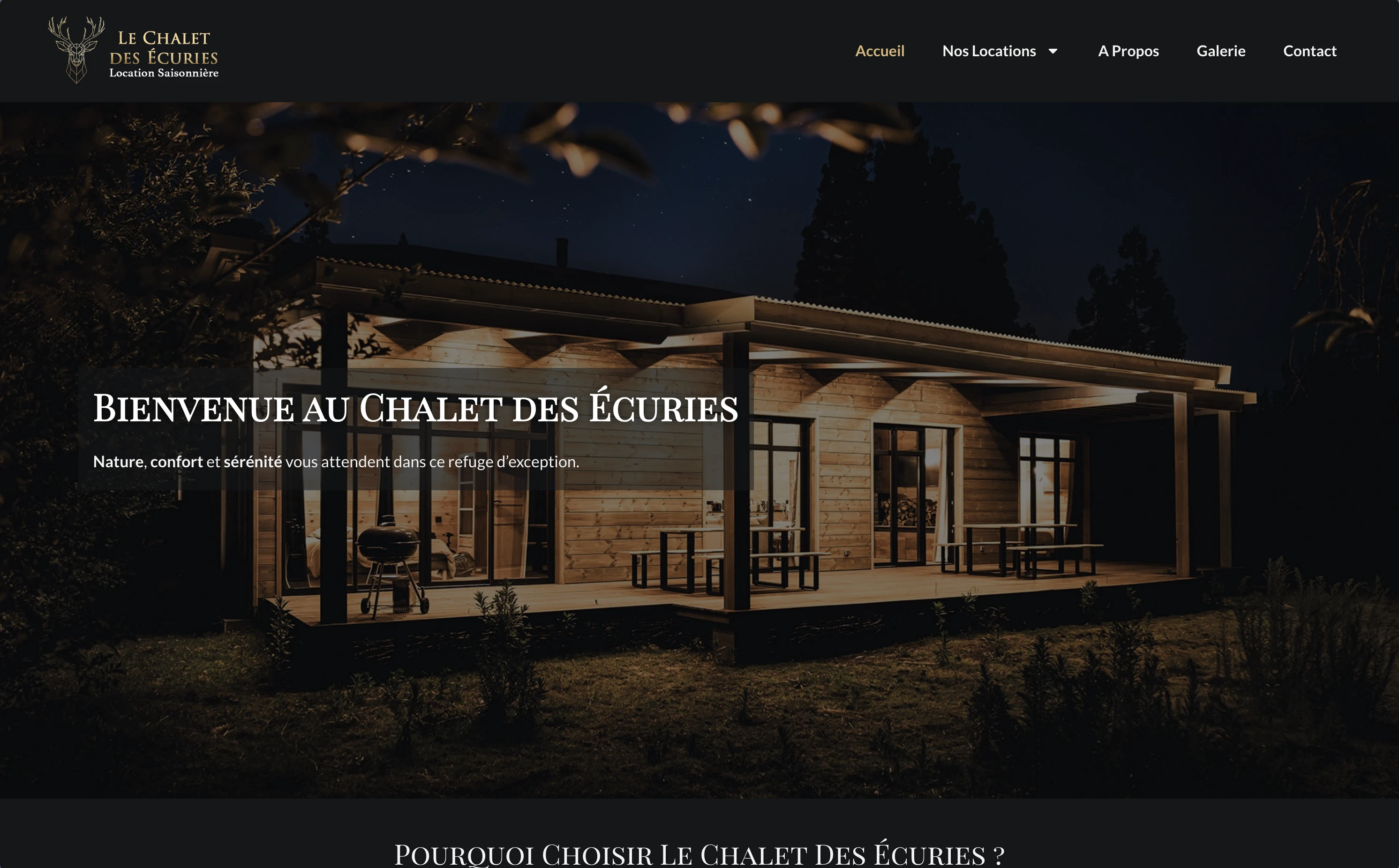 Le Chalet des Écuries — site de location saisonnière à la Plaine des Cafres