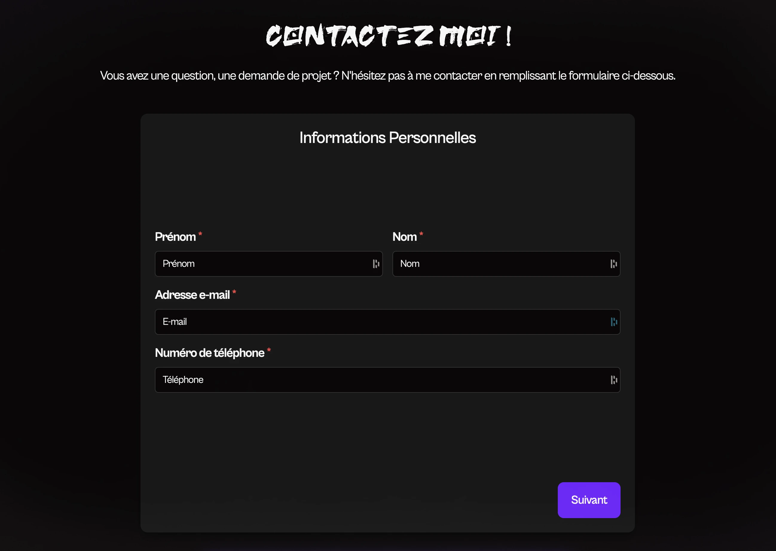 Formulaire multi-étapes